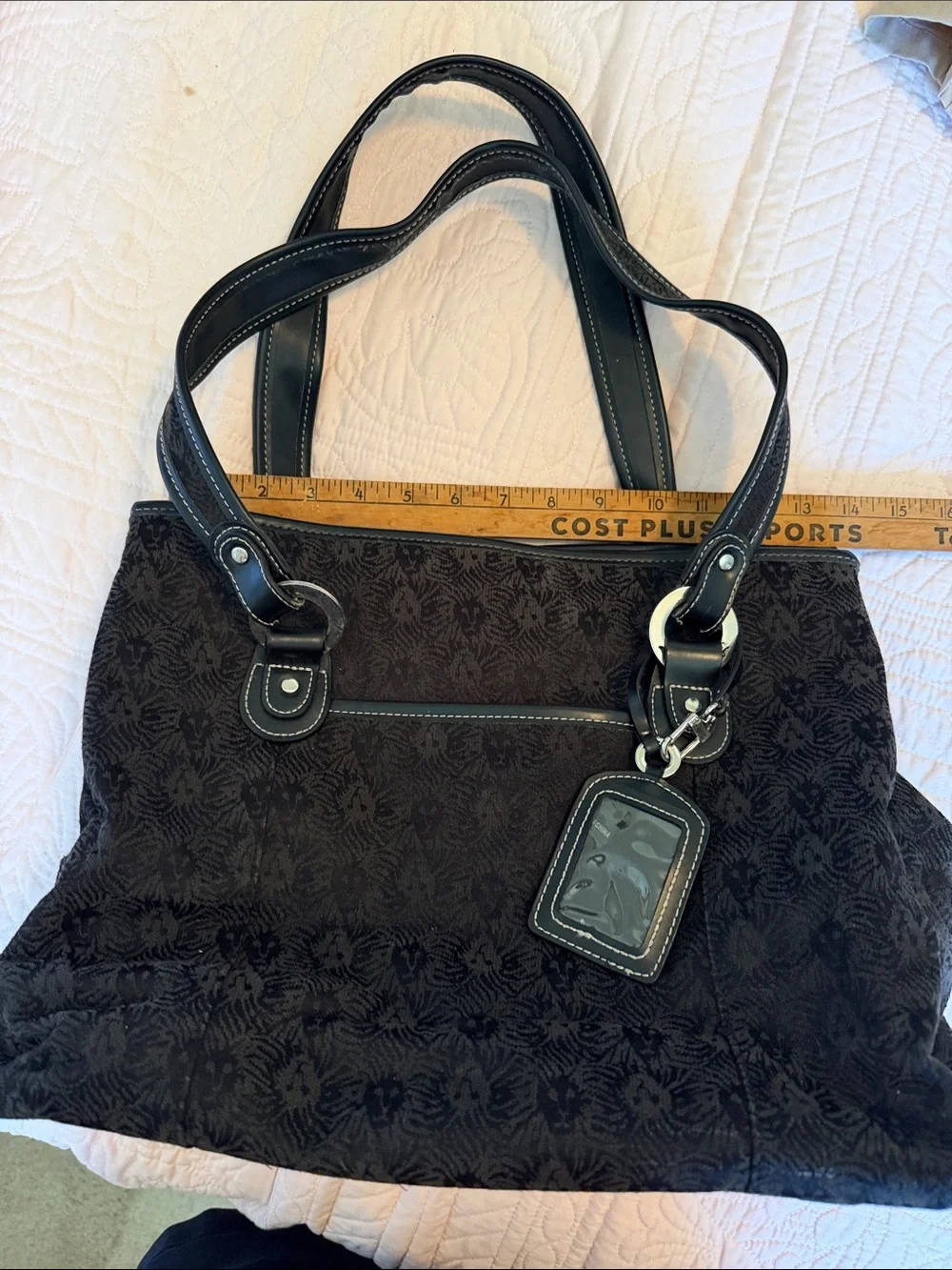 Anne Klein Black Tote with ID Tag